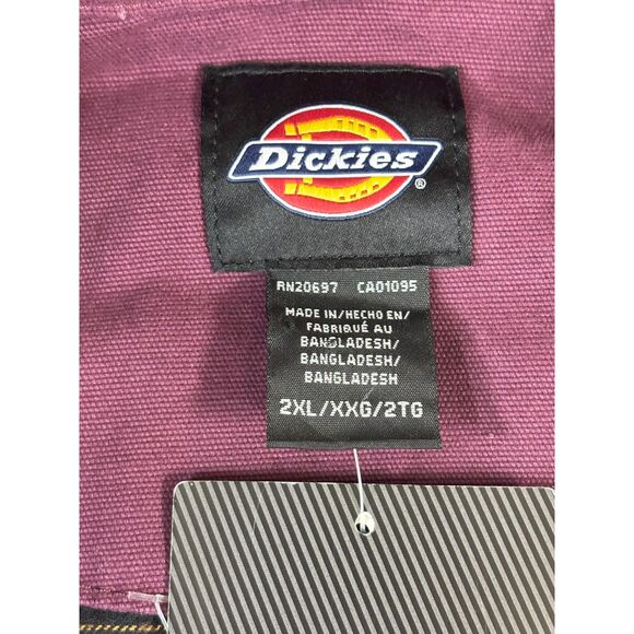 Dickies Flannel Lined Duck Shirt Jacket Dual Chest Pockets Snap Button 2XL - Picture 8 of 14